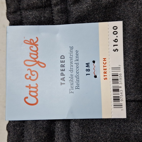 NEW! Cat & Jack Toddler Boys Pull-On Pintuck Pants, Charcoal Gray - Picture 10 of 10